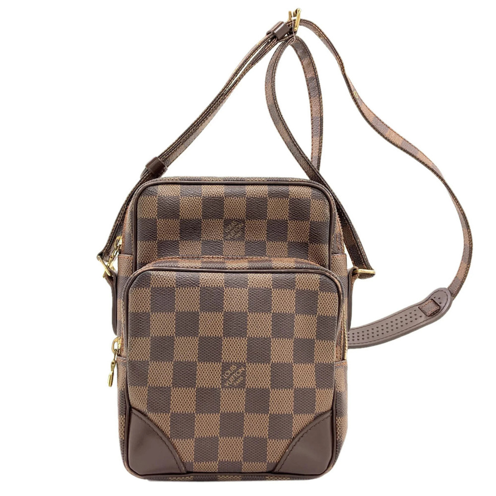 LOUIS VUITTON Authentic Brown Damier Canvas Shoulder Bag